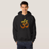 Front Design Om Mantra Symbol Yoga Asana Mannen Hoodie (Voorkant volledig)