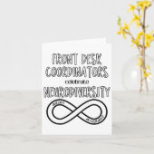 Front Desk viert de acceptatie van neurodiversitei Kaart (Gele Bloem)