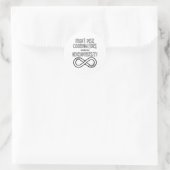 Front Desk viert de acceptatie van neurodiversitei Ronde Sticker (Tas)