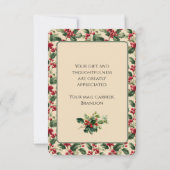 Front Door Mailbox Postbode Carrier Dank u kaart (Achterkant)