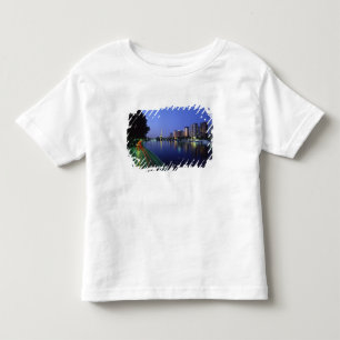 Front du Seine en Eiffeltoren, Parijs, Frankrijk 2 Kinder Shirts