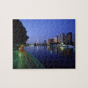 Front du Seine en Eiffeltoren, Parijs, Frankrijk 2 Legpuzzel