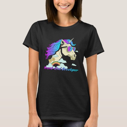 Front End Developer Unicorn Front End Developer We T-shirt (Voorkant)