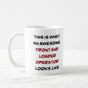 front-end lader operator, geweldige koffiemok