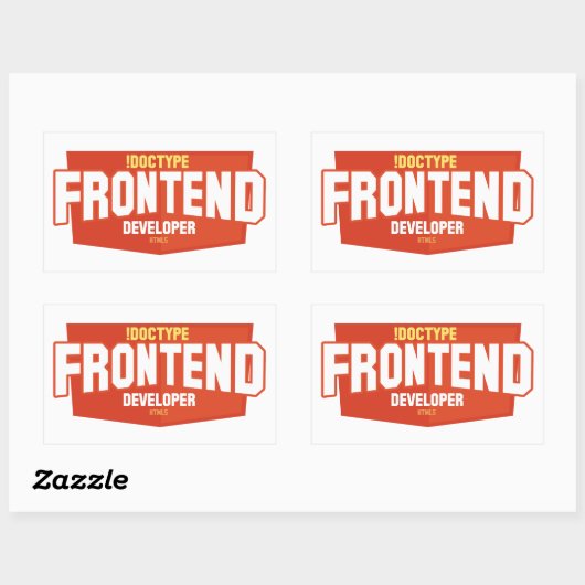 front-end ontwikkelaar stickers (Vel)