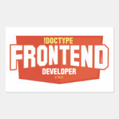 front-end ontwikkelaar stickers (Voorkant)