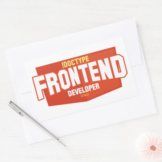 front-end ontwikkelaar stickers (Envelop)
