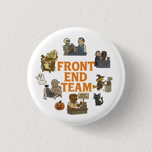 Front End Team Halloween Ronde Button 3,2 Cm (Voorkant)