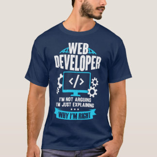 Front-end webontwikkelaar Website Ontwerper Gift T-shirt