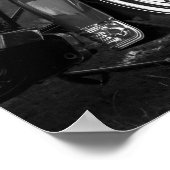 Front-end zwart-wit motorfiets 16x20 poster (Hoek)