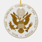 Front: Justice Clarence Thomas Ornaments Keramisch Ornament (Achterkant)