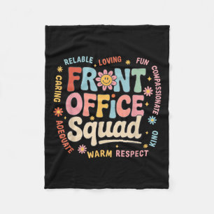 Front Kantoor Squad Kleurrijke Team Waardering Quo Fleece Deken