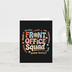 Front Kantoor Squad Kleurrijke Team Waardering Quo Kaart