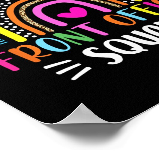 Front Kantoor Squad School Secretary Admin Appreci Poster (Hoek)