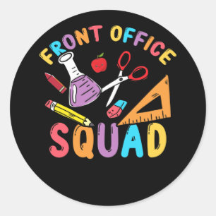 Front Kantoor Squad-schoolsecretaris terug naar sc Ronde Sticker