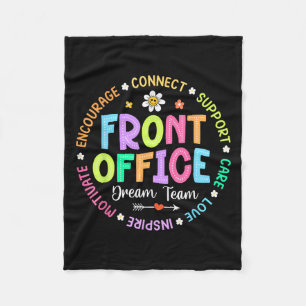 Front Kantoor Squad terug naar school Happy First Fleece Deken