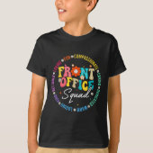Front Kantoor Squad terug naar school Happy First  T-shirt (Voorkant)
