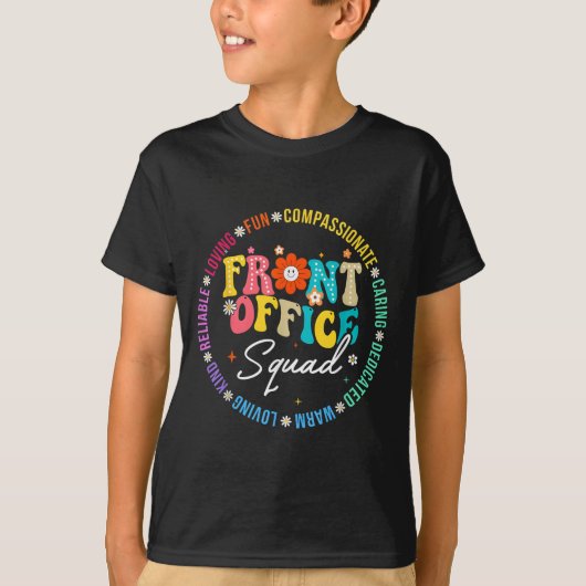 Front Kantoor Squad terug naar school Happy First T-shirt (Voorkant)
