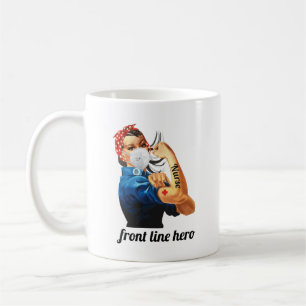 Front line verpleegster koffiemok