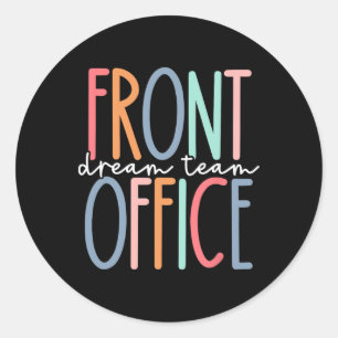 Front Office Droom Team Schoolsecretaresse Front O Ronde Sticker