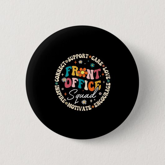 Front Office Team Terug naar school Gelukkige eers Ronde Button 5,7 Cm (Voorkant)