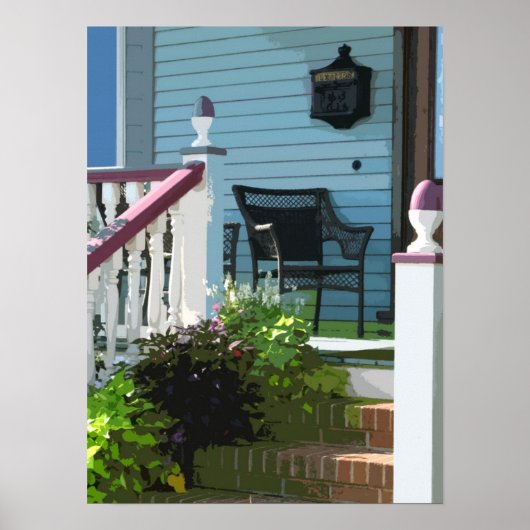 Front-porch in Ocean Grove NJ Poster (Voorkant)