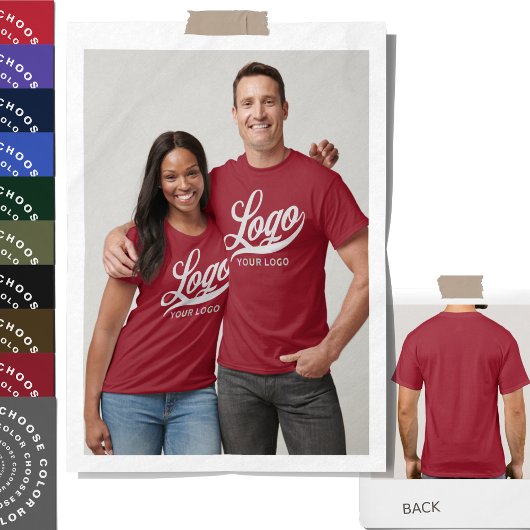 Front print Business logo Company Mannen Dames Mar T-shirt