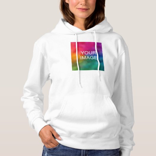 Front Print Tekst toevoegen Foto uploaden naar Wom Hoodie (Voorkant)