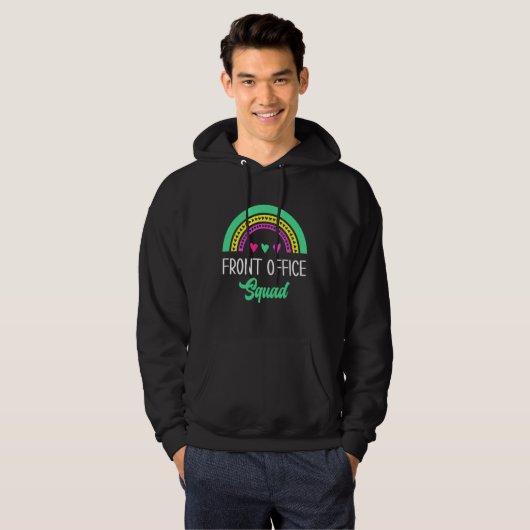 Front Rainbow Kantoor Squad Hoodie (Voorkant volledig)