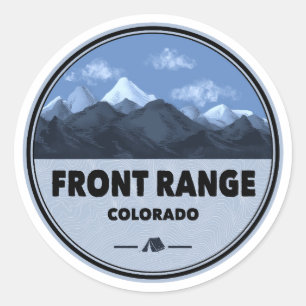 Front Range Bergen Colorado Camping Ronde Sticker
