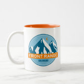 Front Range bergen Colorado Tweekleurige Koffiemok (Links)