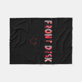 Front Receptionist Desk Valentines Day Hostal Nurs Fleece Deken (Voorkant (Horizontaal))