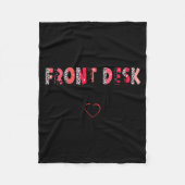 Front Receptionist Desk Valentines Day Hostal Nurs Fleece Deken (Voorkant)