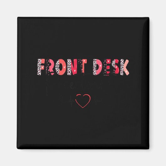 Front Receptionist Desk Valentines Day Hostal Nurs Magneet (Voorkant)