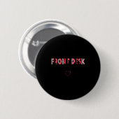 Front Receptionist Desk Valentines Day Hostal Nurs Ronde Button 5,7 Cm (Voorkant /achterkant)
