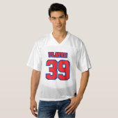 Front RED NAVY BLUE WHITE Mannen Football Jersey (Voorkant volledig)