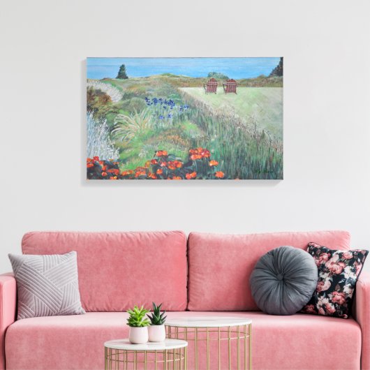 Front Row Uitzicht naar noordelijke kust van Calif Canvas Afdruk (Insitu (Woonkamer))