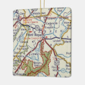 Front Royal VA  Map Keramisch Ornament (Links)