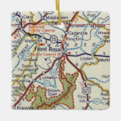 Front Royal VA  Map Keramisch Ornament (Voorkant)