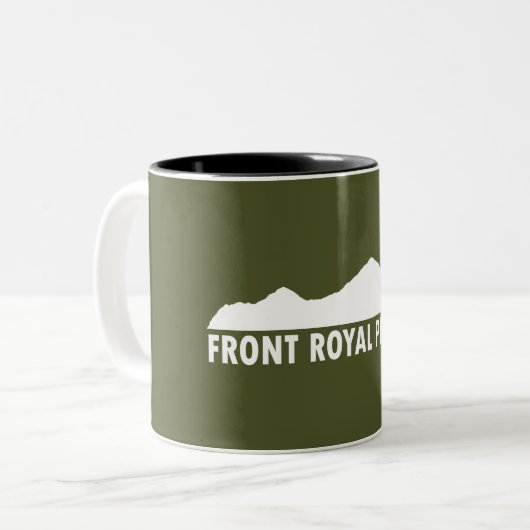Front Royal Virginia alsjeblieft Tweekleurige Koffiemok (Voorkant links)