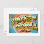Front Royal Virginia VA Vintage Travel Briefkaart- Briefkaart (Voorkant / Achterkant)