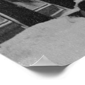 Front Street in Nome, Alaska bedekt met sneeuw Poster (Hoek)