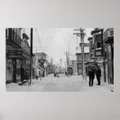 Front Street in Nome, Alaska bedekt met sneeuw Poster (Voorkant)