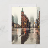 Front Street, Toronto Street Uitzicht, Rain, Ontar Briefkaart (Voorkant / Achterkant)