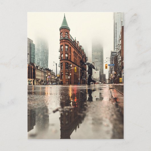 Front Street, Toronto Street Uitzicht, Rain, Ontar Briefkaart (Voorkant)