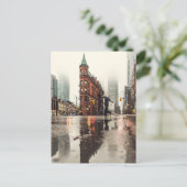 Front Street, Toronto Street Uitzicht, Rain, Ontar Briefkaart (Staand voorkant)