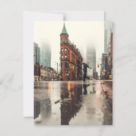 Front Street, Toronto Street Uitzicht, Rain, Ontar Briefkaart