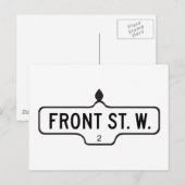Front Street West, Toronto Street Sign Briefkaart (Voorkant / Achterkant)