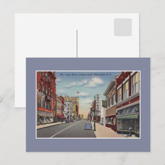 Front Street Wilmington NC Briefkaart (Voorkant / Achterkant)