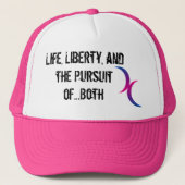 front symbol, Life, Liberty, en t... - Gepersonali Trucker Pet (Voorkant)